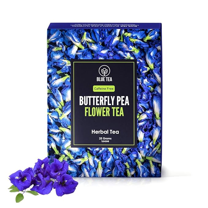 BLUE TEA - Butterfly Pea Flower Tea - 0.89 Oz (50+ Cups) Loose | ANTIOXIDANT RICH | Flower Based - Herbal Tea - Caffeine Free - Chemical Free - Non-Bitter - Vegan - Non-GMO | Gift Pack