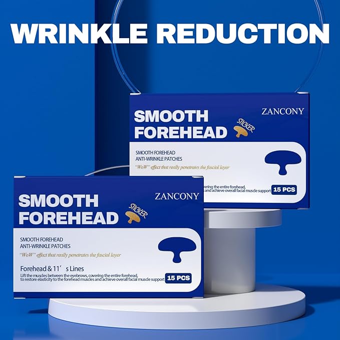 Wrinkle Patches for Face Overnight 15 PCS Forehead Wrinkle Patches, Face Tape for Wrinkle, Anti Wrinkle Tape for Forehead, 11 Lines, Frown Lines - Hypoallergenic Natural & Safe, Easy to Use