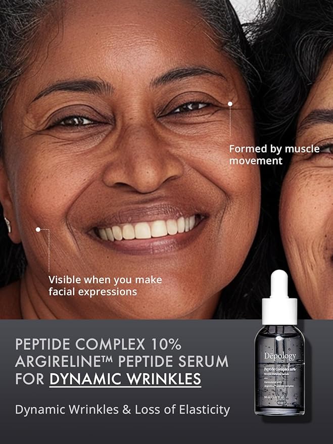 Depology Peptide Serum Duo, MATRIXYL® 3000 Serum + Peptide Complex 10% Wrinkle Defense, Argireline™ Peptide Serum, Hydrating Face Serum Targets Dynamic Wrinkles