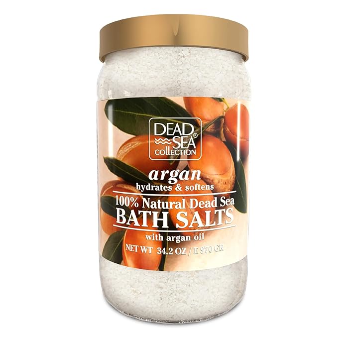 Bundle-Dead Sea Collection Bath Salts Enriched- Argan +Coconut + Himalayan - Natural Salt for Bath -3X Large 34.2 OZ. - Nourishing Essential Body Care for Soothing and Relaxing Your Skin