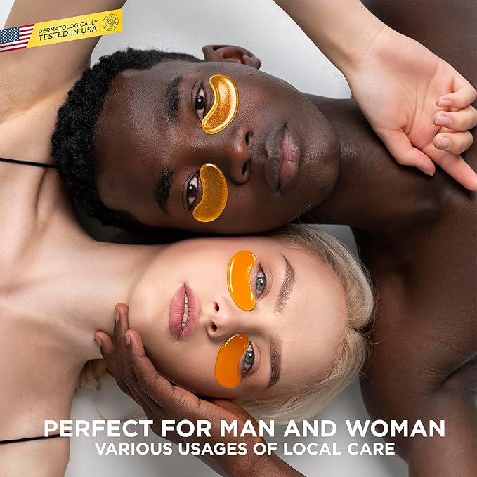 Under Eye Patches for Dark Circles & Puffiness – 20 Pairs with Collagen, Aloe & Gold – Anti-Wrinkle Eye Masks for Women – Hydrating Eye Treatment