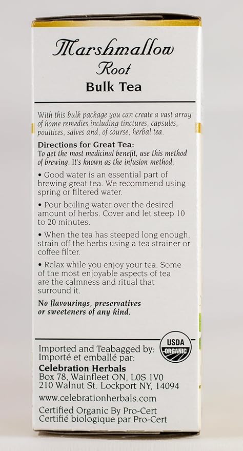 Celebration Herbals Organic Marshmallow Root Bulk Tea Caffeine Free -- 1.76 oz