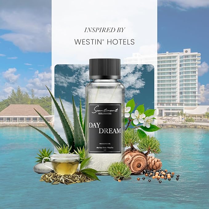 Day Dream Hotel Diffuser Oil | Inspired by Westin® Hotels' Lobby Scent | Aromatherapy Home Fragrance | Luxurious Scent with Notes of Aloe Vera, Cedar, White Tea (20ml)