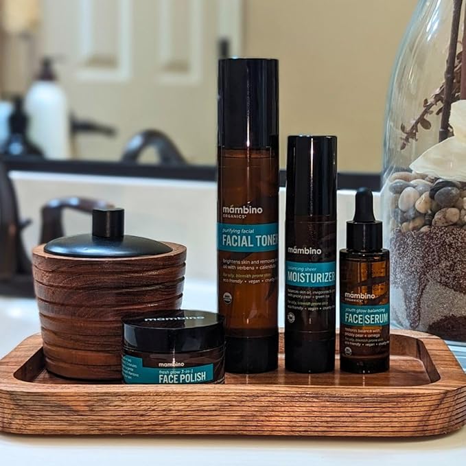 Youth Glow Balancing Serum – Organic, Face Serum with Tunisian Prickly Pear – Nourishing Omegas & Vitamin C for Oily, Blemish-Prone Skin – Cruelty-Free Skin Care by Mambino Organics, 1 fl oz