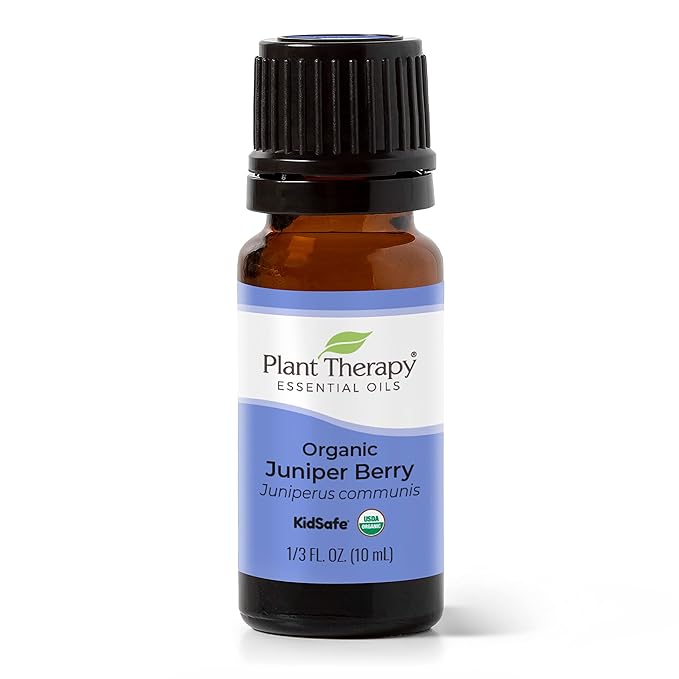 Plant Therapy Organic Juniper Berry Essential Oil 100% Pure, Undiluted, Natural Aromatherapy, Therapeutic Grade 10 mL (1/3 oz)