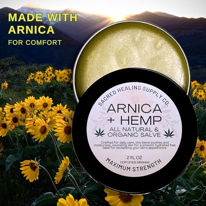 Sacred Healing Arnica, Hemp & Botanicals Soothing Balm, Maximum Strength, 2 fl oz
