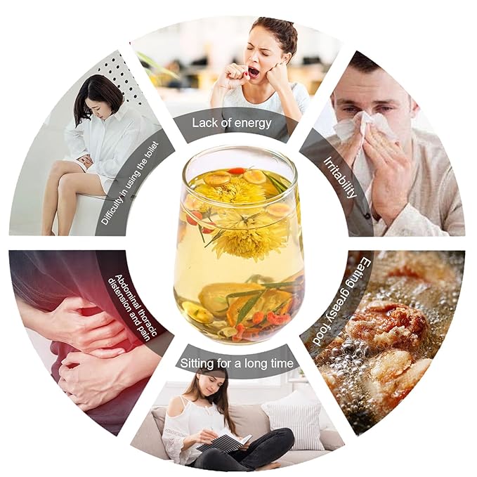 Dandelion Wolfberry Tea, Supports Kidneys & Liver Health Tea, Seven Herbal Ingredients Natural Blend, Dandelion Chinese Wolfberry Tea Bags, Dandelion Tea Organic, 120g Per Pack (2 Bags / 24 Pcs)