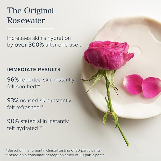 HERITAGE STORE Rosewater - Refreshing Facial Mist for Glowing Skin with Damask Rose, All Skin Types - Rose Water Spray for Face, Made Without Dyes or Alcohol, Hypoallergenic, Vegan, Cruelty Free, 8oz