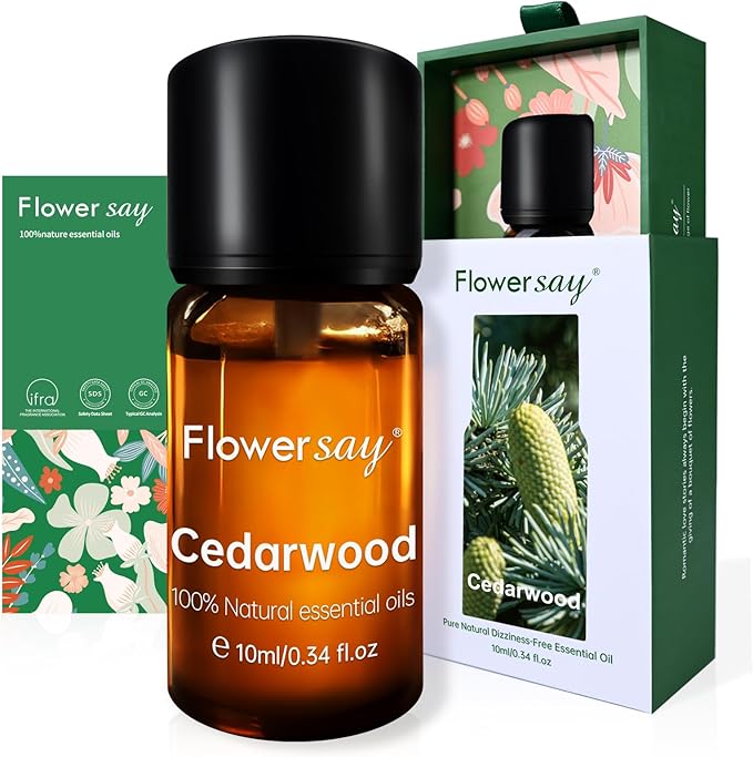 Cedarwood Essential Oil 0.34Oz - 100% Pure Natural MAX Undiluted Premium Therapeutic Grade Essential Oils for Diffuser/Skin Care/Massage/Hair/DIY