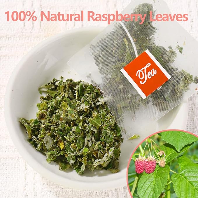 Premium 50 Red Raspberry Leaf Tea Bags, Made with 100% Natural Red Raspberry Leaves,Natural Pregnancy & Help Childbirth & Support Menstrual, No Additives & Caffeine Free.