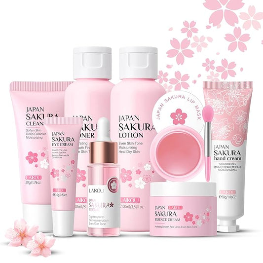 Skin Care for Teens Girl Women - Japan Skin Care for Teens 10-12, Skincare Kit Travel Size, teenage skin care Set for Daily Hydrating & Nourish, Facial Kit for Women All Skin Types 8-Pack
