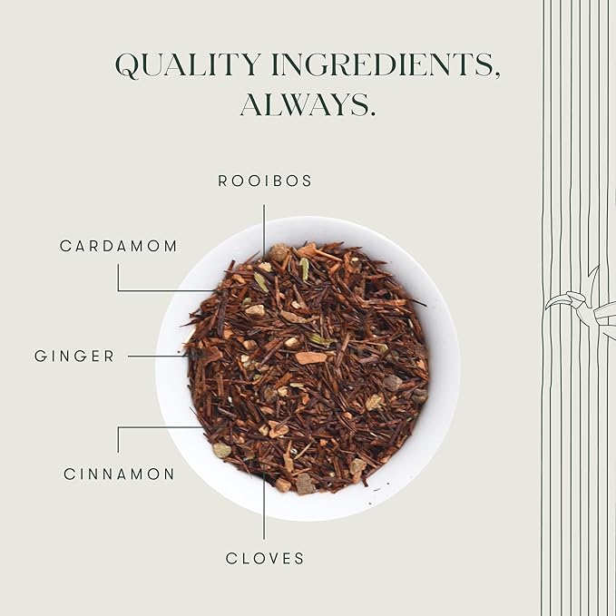 Luxmi Estates - Rooibos Chai - Organic Rooibos Tea with Spices - 50 Tea Bags | Limited Fall Tea | Special Edition Autumn Tea with Cinnamon, Cardamom and Clove | Perfect for Moments of Relaxation and Tranquility