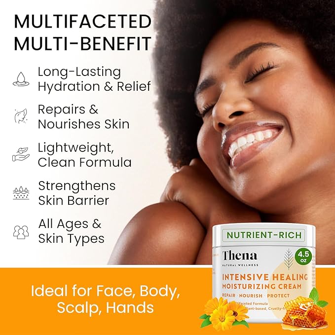 Thena Organic Sitz Bath Soak and Intensive Healing Moisturizing Cream Bundle