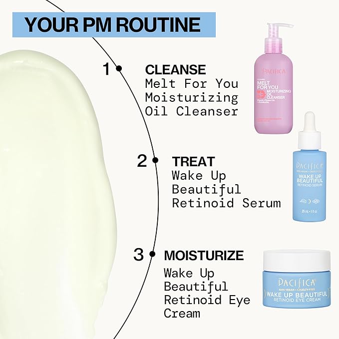 Pacifica Wake Up Beautiful Retinoid Eye Cream – Anti-Aging Under Eye Cream for Fine Lines & Wrinkles, Infused w/ Retinoid, Melatonin & Mushrooms for Puffiness, Dark Circles & Eye Bags Daily Treatment