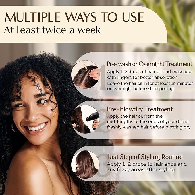 YANIBEST Organic Rosemary Essential Oil, Castor Oil, 100% Pure Natural Hair Oil for Strengthening Hair, Nourish and Repair Damaged Hair, Improve Scalp Health