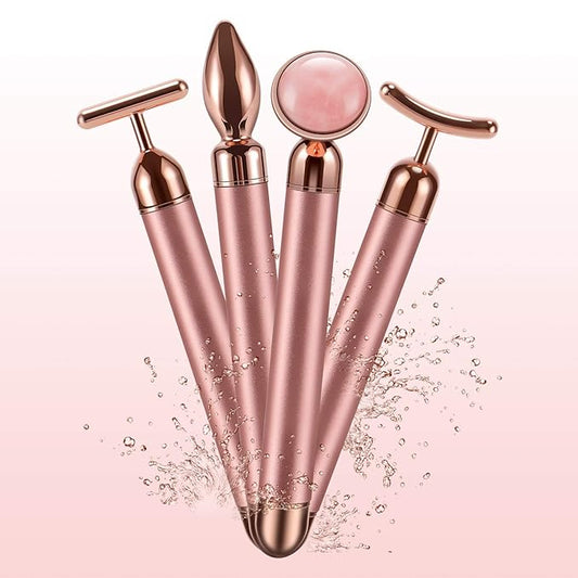 DANGSHAN 4-in-1 Face Massager Roller 24k Golden Face Roller, Arm Eye Nose Massage for Face Facial Massager Skin Care Tools