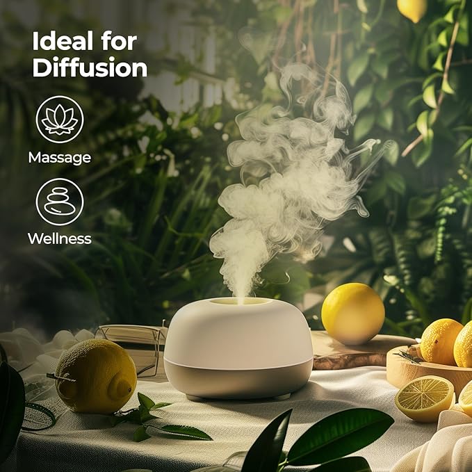 Healing Solutions Organic Lemon Diffuser Oil, Lemon Essential Oil Bulk, 16 oz - Large Bottle for Candle Making and Household Cleaning