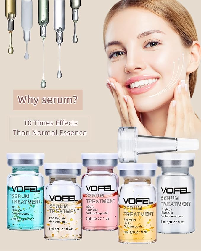 BB Glow Starter Kit BB Glow Serum for Microneedling Serum Ampoule Skin Treatment Kit 0.27oz 12 Vials