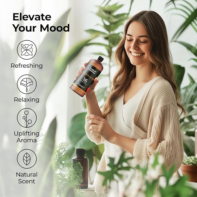 Healing Solutions Frankincense Essential Oil Bulk, 16oz - 100% Pure Bulk Frankincense Oil - Therapeutic Grade for Aromatherapy, Diffuser, Relaxation - Frankincense Essential Oil Large Bottle Refill