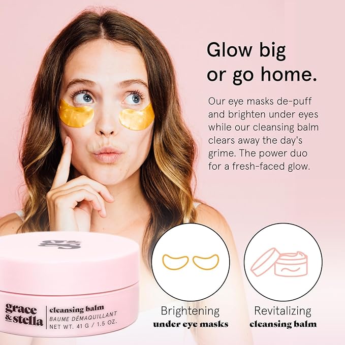 grace & stella Award Mothers Day Gifts for Friends, Gifts for Her - Travel Essentials for Moms with Under Eye Masks, Serum, Cleanser, Lip Balm - Perfect for Anniversary, Birthdays - Vegan Self Care