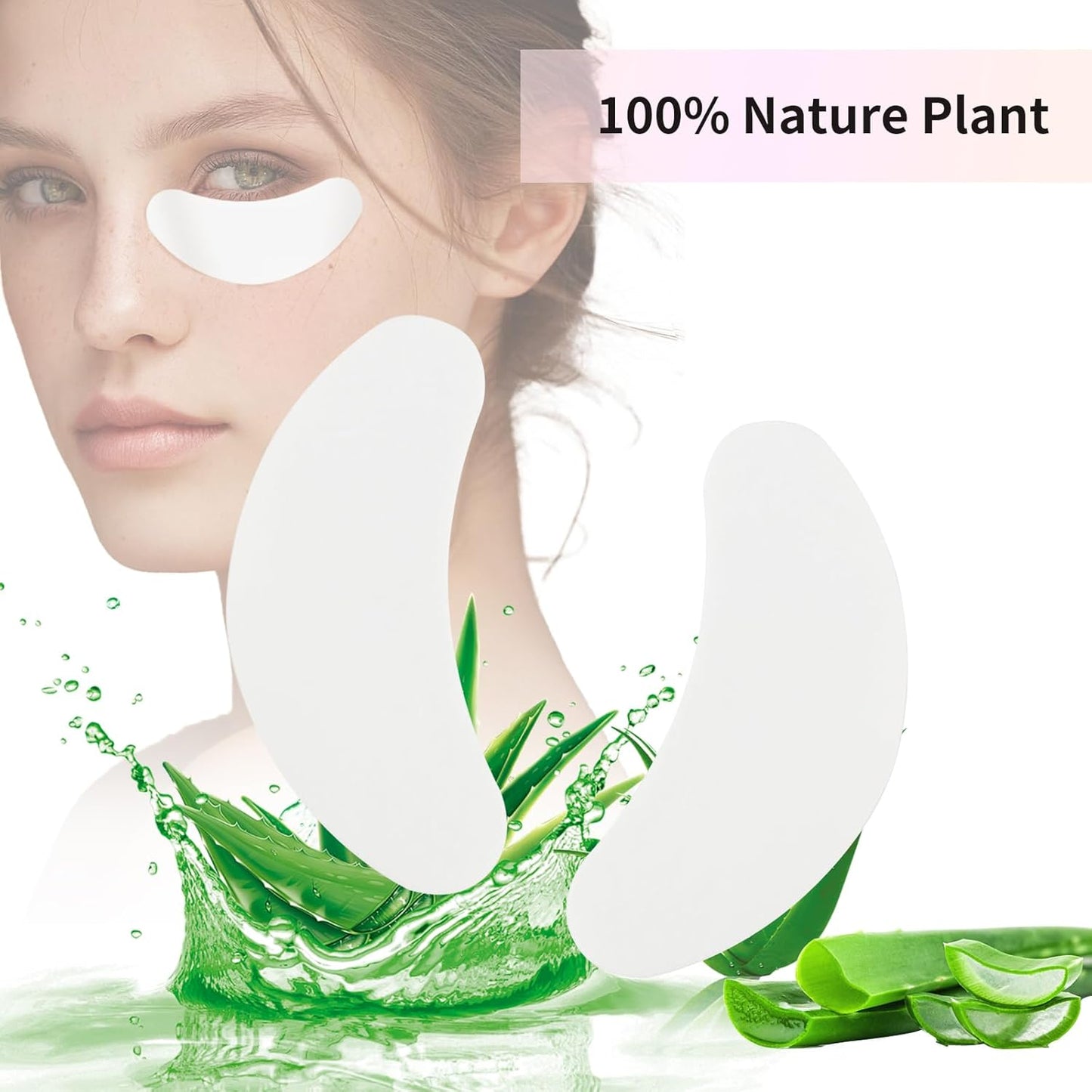 50Pairs Eyelash Extension Gel Patches Kit Natural Hydrogel, Lash Gel Pads for Beauty Makeup Mask Kit Supplies Eye Mask Pads Beauty Tools (Purple)