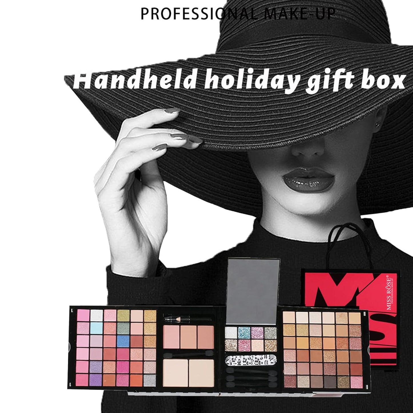 Makeup Sets, Multifunction Makeup Palettes with Mirror, 72 Color Eyeshadows/Compact Powder/Sequins/Bronzing Powder/Highlighter/Lip Color, Makeup kit for Women Full Kit - #C