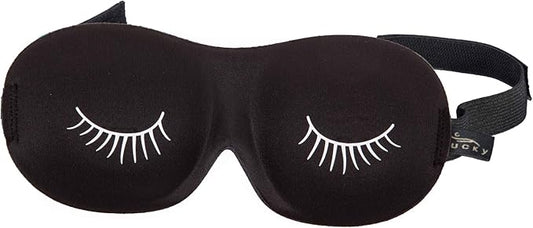 Bucky Ultralight Comfortable Contoured Travel and Sleep Eye Mask, Black Eyelash, One Size (5824)