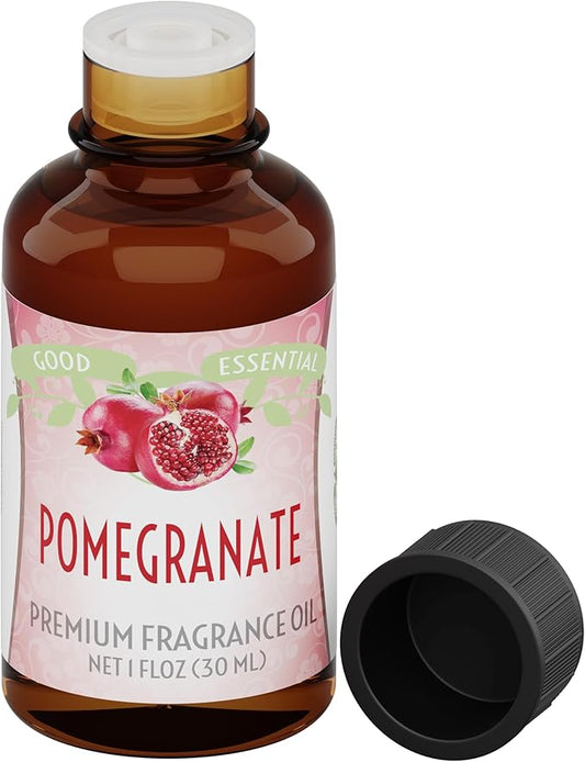 Good Essential Professional Pomegranate Fragrance Oil 30 ml (1 fl oz) for Diffuser, Soaps, Candles, Perfume, Aromatherapy & Candle Making