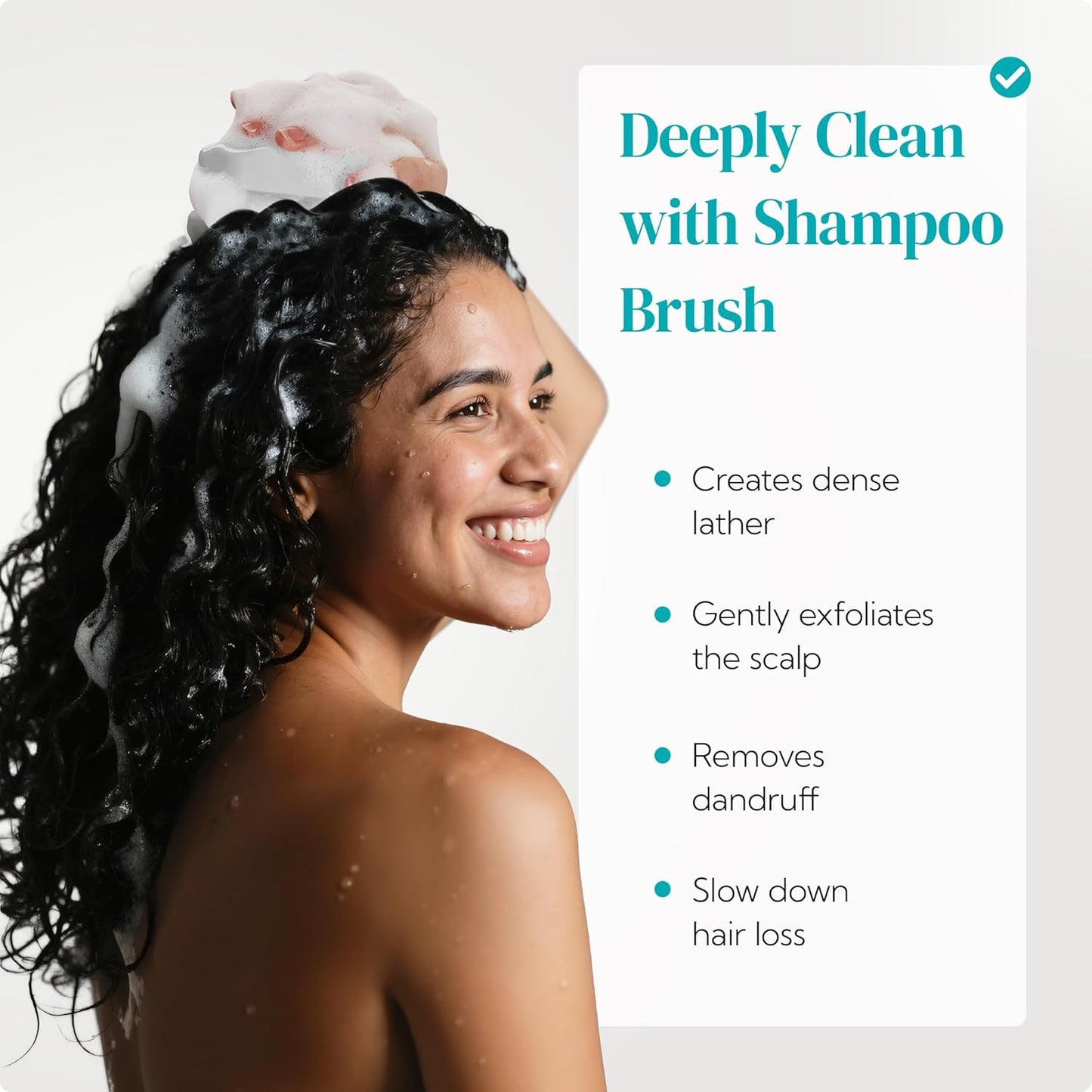 HEETA Hair Scalp Massager Shampoo Brush 2 Pack, Soft Silicone Bristles for Dandruff Removal, Waterproof for Wet & Dry Hair, Suitable for Men & Women (Light Beige & Purple)