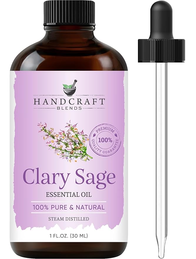 Handcraft Blends Clary Sage Essential Oil - 1 Fl Oz - 100% Pure and Natural - Premium Grade Essential Oil for Diffuser and Aromatherapy