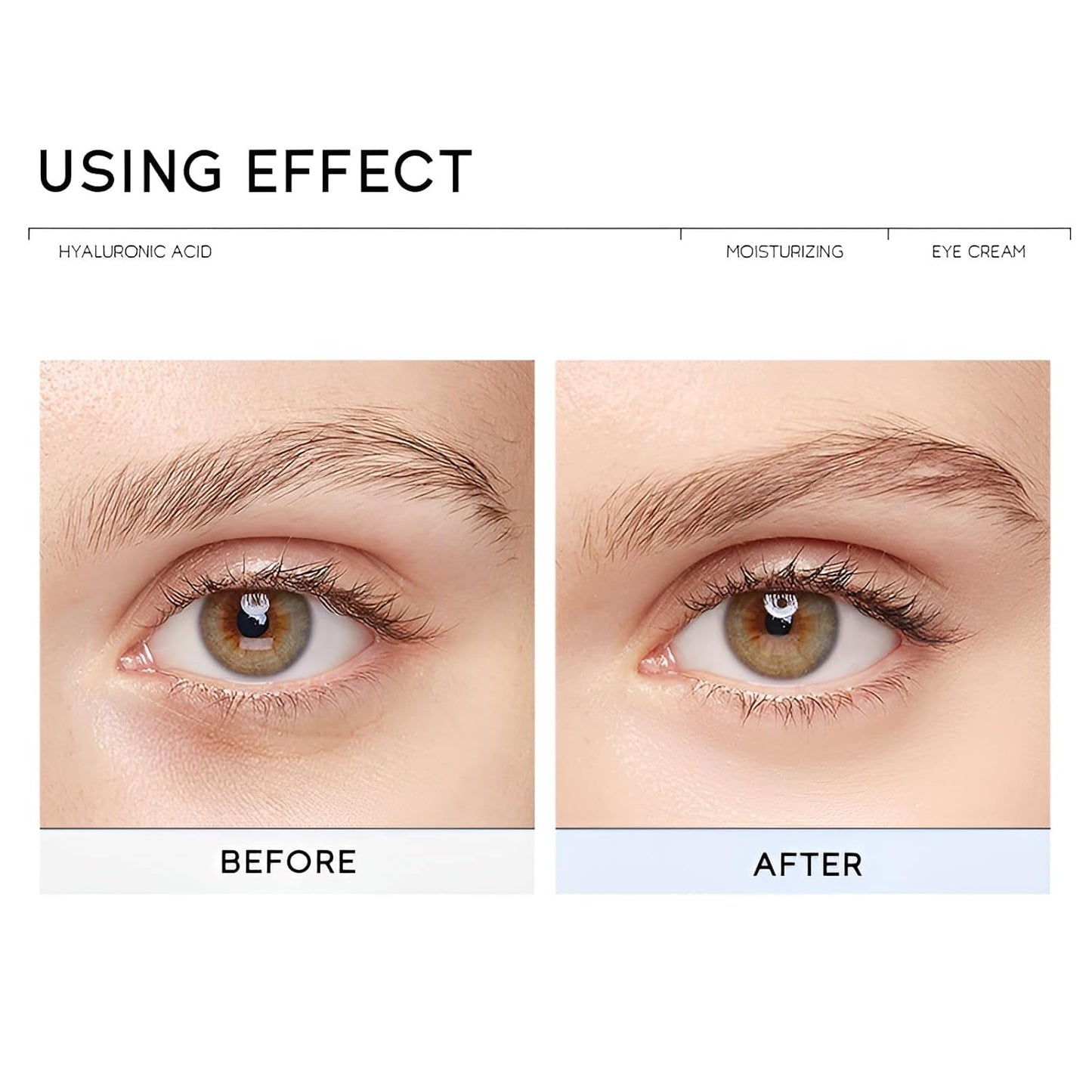 Hydrating Eye Cream, Under Eye Cream for Dark Circles & Puffiness, Hyaluronic Acid Eye Treatment Creams for Bags Under Eye, Reduce Fine Lines & Wrinkles, Anti Aging for Women 0.53oz, 2 Pack