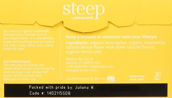 Bigelow Tea Steep Chmile Citrus Organic, 1 oz