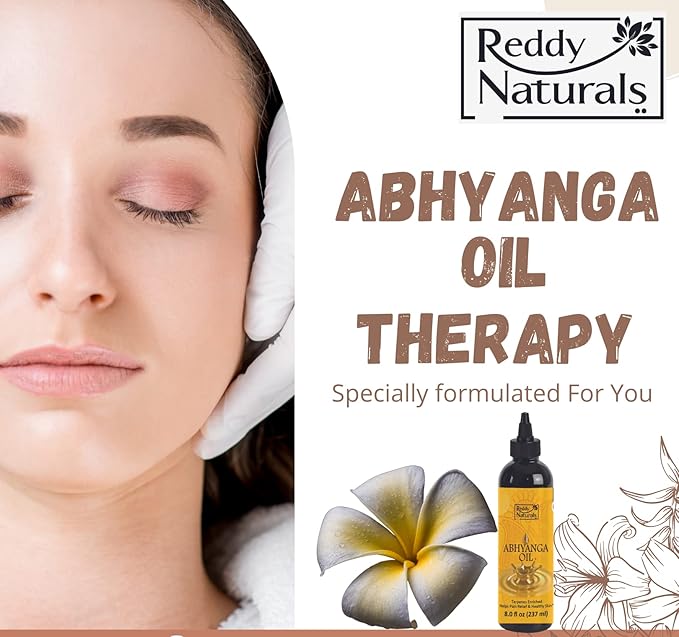 Aryana REDDY NATURALS Abhyanga Massage Oil for Sore Muscles, Joints & Body – Ayurvedic Calming Therapy Oil with Black Pine, Eucalyptus, Nutmeg, Turmeric & Eucalyptus Essential Oils - 8 FL OZ (237 ml)