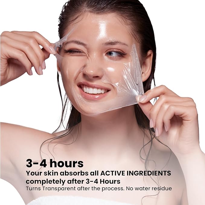 Collagen Face Real Deep Mask, Hydrating Overnight Hydrogel Mask, Pore Minimizing, Elasticity Improvement, 34g x4ea Bio-Collagen