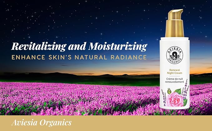 Renewal Night Cream - USDA Certified- NO Alcohol. NO Parabens. NO Artificial Fragrance. Deep Moisturizer for Hydrating.Repairing.Replumping .Perfect for dry skin (60ML)