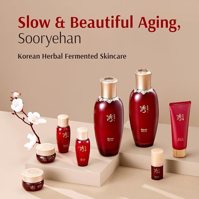 Sooryehan Ginseng Skincare Set - Hyobidam Korean Skin Care Set, Premium Gift Set for Intense Hydration, Firm Skin, Wild Ginseng, 13.53 fl oz