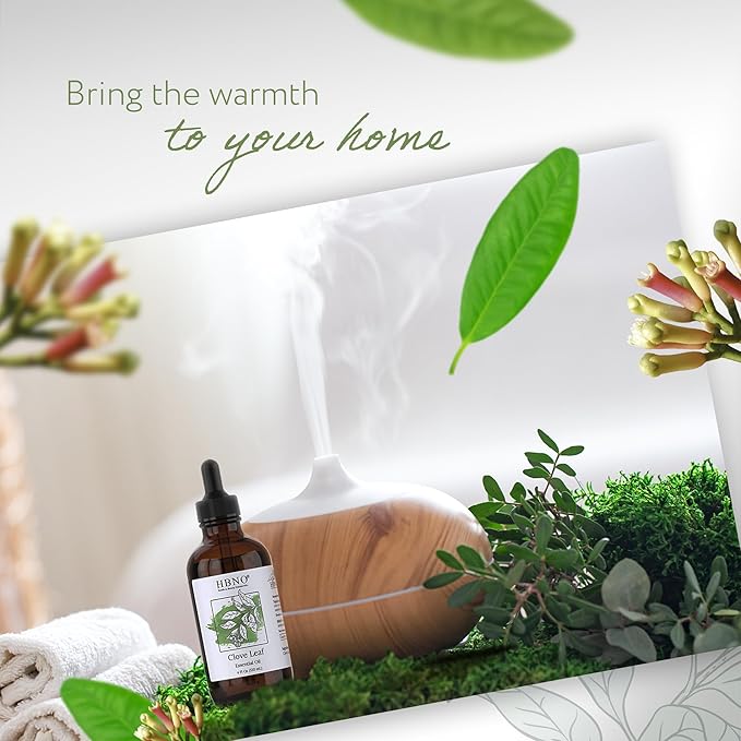 HBNO California Bottled Clove Leaf Essential Oil 4 fl oz (120ml) Value Size - Natural Oil for Cleaning, Aromatherapy, DIY, Soap & Diffuser