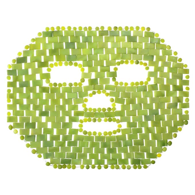 Jade Facial Mask, Jade Sleep Natural Stone Green Facial Cooling Mask, Beauty Skincare Massage Tools for Alleviate Puffiness Face Massage Puffy Eyes Dark Circles