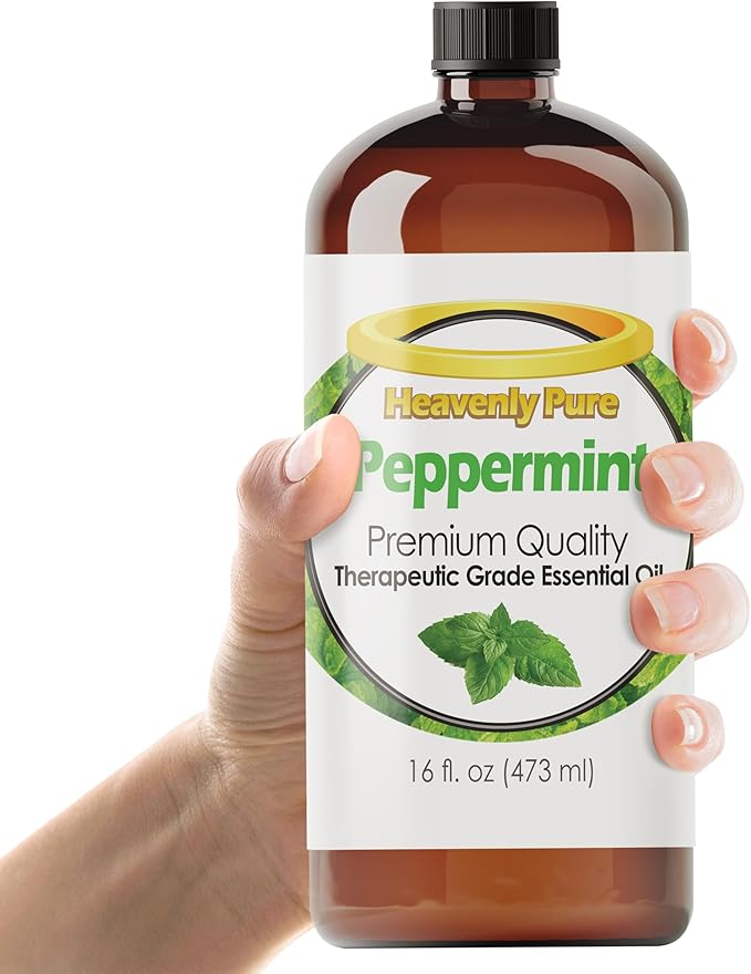 Peppermint Essential Oil (16 OZ Bulk) – Natural Sweet Mint Aroma – Peppermint Aromatherapy Oil