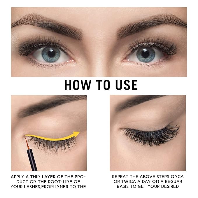 Lash & Brow Growth Serum – Eyelash Enhancer for Longer Lashes, Suero para Pestañas Crecimiento, Eyebrow Serum for Women, Sérum para Pestañas y Cejas, Rapid Lash Booster