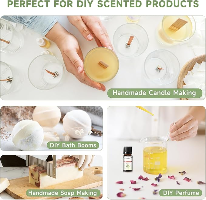 Coconut 20 Pcs Fragrance Oil Set, Premium Fragrance Oil, for Humidifier, DIY Candle & Soap Making Scent, Aromatherapy Diffuser Oils Set (5ML)