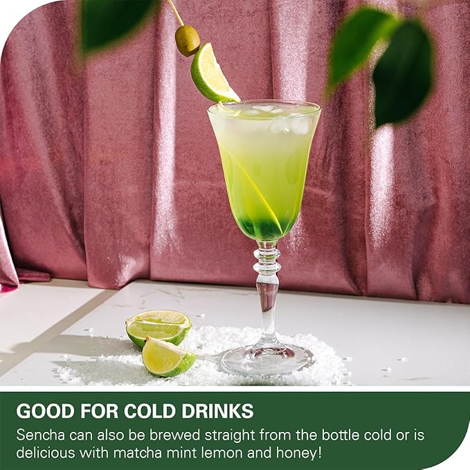 WT WEETEE Organic Sencha Green Tea Bags, Organic Steamed Green Tea 100 Count, Natural Caffeine & Antioxidant, Good for Hot Iced Cold