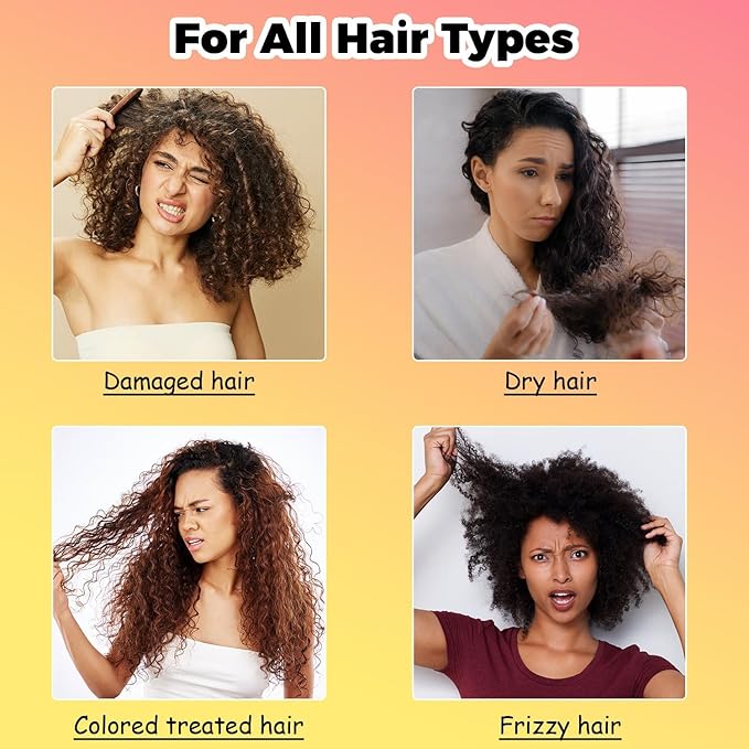 Ivnil Keratin Hair Mask for Damaged Hair, Hair Treatment Mask for Color Treated Hair Deep Conditioner, Coconut Oil Deep Repair Conditioning for All Hair Types