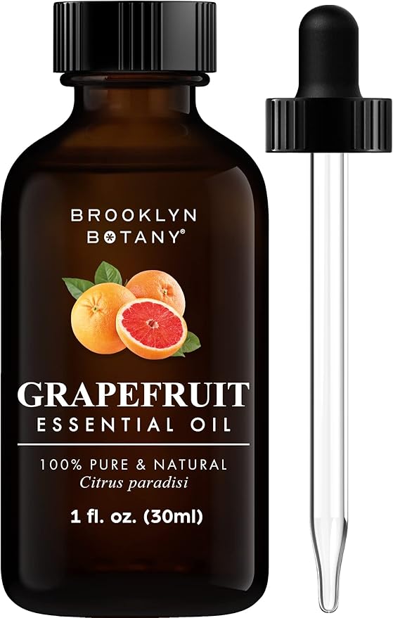 Brooklyn Botany Grapefruit Essential Oil – 100% Pure and Natural – Premium Grade Oil with Dropper - for Aromatherapy and Diffuser - 1 Fl Oz