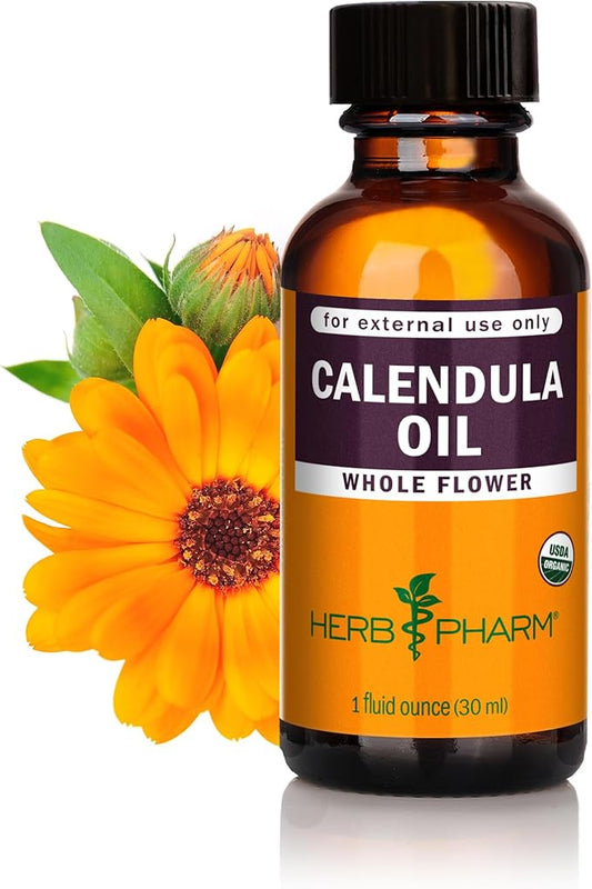 Herb Pharm Certified Organic Calendula Oil, 1 Fl Oz