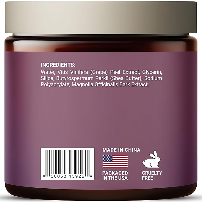 Grape & Shea Butter Body & Foot Scrub - Rejuvenating & Antioxidant Rich Exfoliating Body Scrub for Glowing Skin, 10 oz