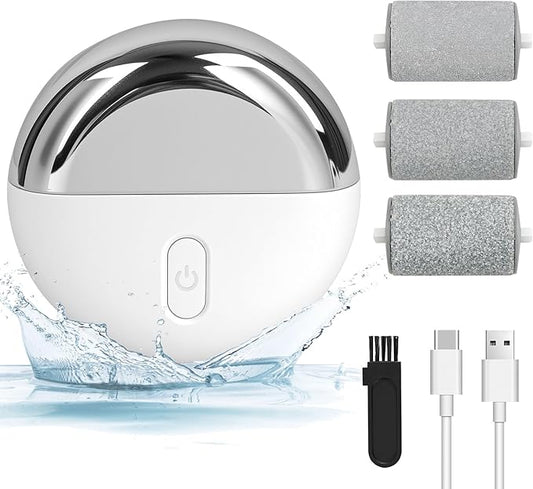 Automatic Callus Remover for Feet, Rechargeable Pedicure Tools for Feet, Electric Foot Callus Remover with 3 Roller Heads 2 Speed, Waterproof Foot File Perfect for Dead Hard Cracked Dry Skin