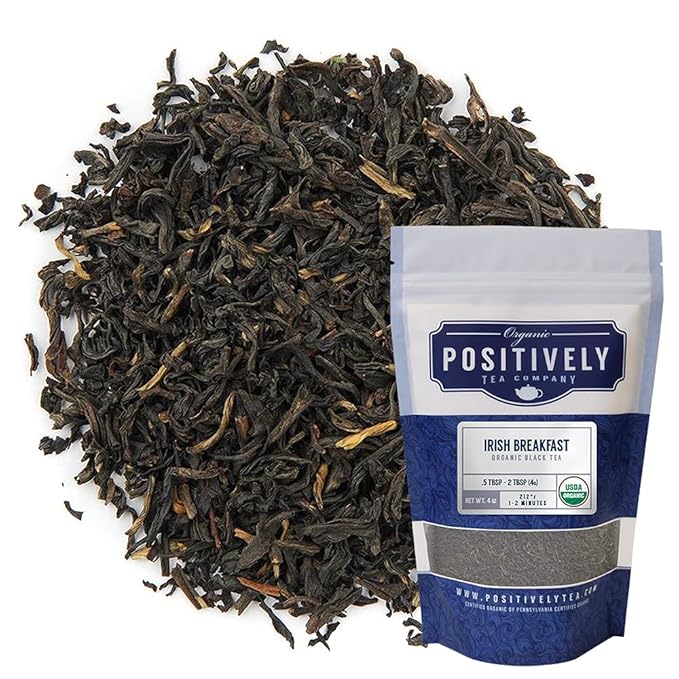 Organic Positively Tea Company, Irish Breakfast Black Tea, Loose Leaf, 4 Ounce