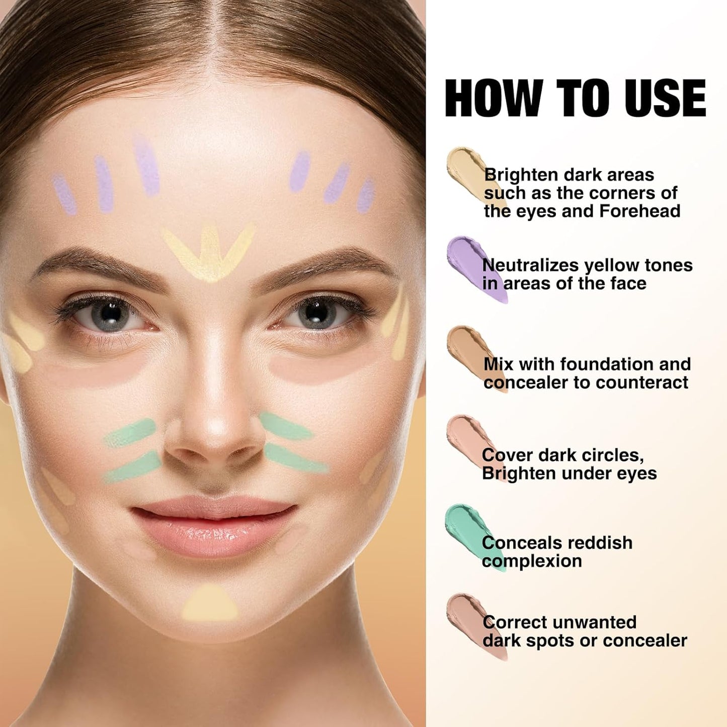 Contour Stick Corrects Skin Tone Bronzer Waterproof Sweat Resistant Concealer Creamy Concealer Light