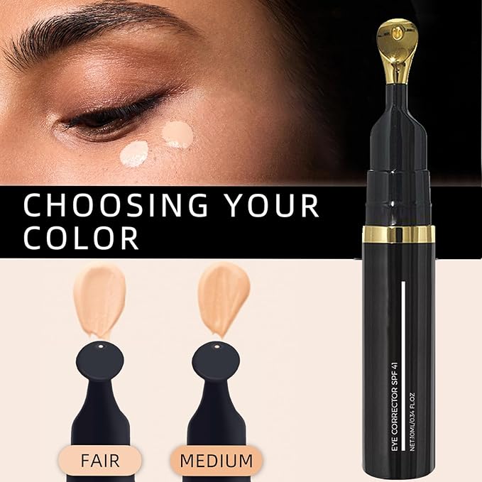 Luminous Eye Corrector Spf 41, 2pcs Dermatology Luminous Under Eye, Under Eye Concealer for Dark Circles, Anti-Aging Wrinkles Eye Cream, Hydrating Tinted Cream for All Type Skin-Natural Color(2)